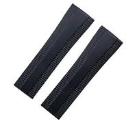 ROUHO Waterproof Rubber Watch Strap Replacement Breathable Sport Watch Silicone Bracelet for Breitling Superocean Challenger-Black 24mm