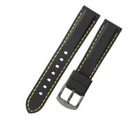 ROUHO Waterproof Silicone Watch Band Wrist Rubber Mens Sport Diver Watch Strap-Yellow 20mm