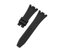 ROUHO Waterproof Silicone Watch Strap Adjustable Pin Buckle Replacement Watch Accessories for Audemars Piguet Royal Oak Casio G-Shock GA-2100-Black 26mm