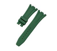 ROUHO Waterproof Silicone Watch Strap Adjustable Pin Buckle Replacement Watch Accessories for Audemars Piguet Royal Oak Casio G-Shock GA-2100-Deep Green 26mm