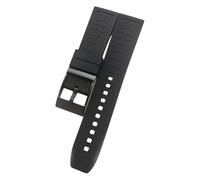 ROUHO Waterproof Silicone Watch Strap Diving Sports Wristwatch Bracelets for Breitling Avenger Super Ocean Challenger-Black + Black Buckle 24mm