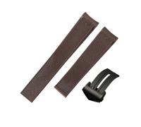 ROUHO Waterproof Silicone Watch Strap Rubber Men's Sports Watchband for TAG AQUARACER 300/500 WAY201/WAN211-Brown + Black Buckle 22mm