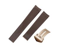 ROUHO Waterproof Silicone Watch Strap Rubber Men's Sports Watchband for TAG AQUARACER 300/500 WAY201/WAN211-Brown + Rose Gold Buckle 20mm