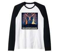 Rouketopolemos Chios Greek Easter Firework Battle Tradition Raglan Baseball Tee