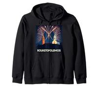 Rouketopolemos Chios Greek Easter Firework Battle Tradition Zip Hoodie