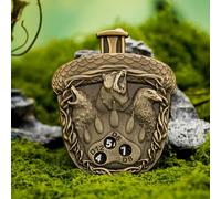 Roulette Dice 3.0 -Metal Dice Set for DND 7-in-1 RPG Dice with Mechanical Spinner Fidget Toy for TTRPG Stress Relief Gamers and Dungeon Masters (Druid-Brass)