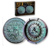 Roulette Dice King Set -1 Pair Unique Random Dice Spinner for Dungeons and Dragons DND DCC Metal Wheel 20 Sided Goblin Collection Accessories DM Supplies - Green Purple Blue Black Chameleon