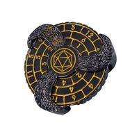 Roulette Dice Spinner, Rotating Dragon Dice Disc Polyhedron, Metal Rotatable Dice with Dice Box, Dungeons Dice Board Game, Dungeons Roulette Shape Dices for Table Game RPG, D4, D6, D8, D10 D12