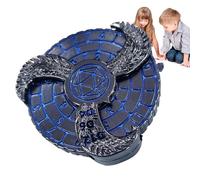 Roulette Dice Spinner, Rotating Dragon Dice Disc Polyhedron, Metal Rotatable Dice with Dice Box, Dungeons Dice Board Game, Dungeons Roulette Shape Dices for Table Game RPG, D4, D6, D8, D10 D12
