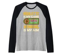 ROULETTE IS MY GAME WINNING IS MY AIM Funny Roulette Raglan Baseball Tee