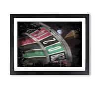 Roulette Table casino No.1 Modern CB Framed Print | A2 Black Framed Wall Art | Ready to Hang | Modern Nature Picture | Living Room Bedroom Lounge Office