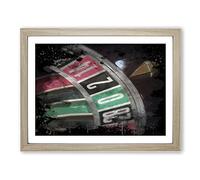 Roulette Table casino No.1 Modern CB Framed Print | A2 Oak Framed Wall Art | Ready to Hang | Modern Nature Picture | Living Room Bedroom Lounge Office
