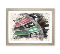 Roulette Table casino No.1 Modern FC Framed Print | A3 Oak Framed Wall Art | Ready to Hang | Modern Nature Picture | Living Room Bedroom Lounge Office