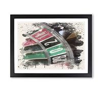 Roulette Table casino No.1 Modern FC Framed Print | A4 Black Framed Wall Art | Ready to Hang | Modern Nature Picture | Living Room Bedroom Lounge Office