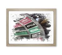 Roulette Table casino No.1 V3 Modern Framed Print | A2 Oak Framed Wall Art | Ready to Hang | Modern Nature Picture | Living Room Bedroom Lounge Office