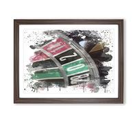 Roulette Table casino No.1 V3 Modern Framed Print | A2 Walnut Framed Wall Art | Ready to Hang | Modern Nature Picture | Living Room Bedroom Lounge Office