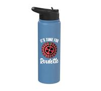 Roulette Table Gambler Strategy Casino Roulette Player Stainless Steel Insulated Water Bottle