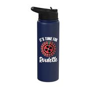 Roulette Table Gambler Strategy Casino Roulette Player Stainless Steel Insulated Water Bottle