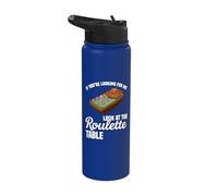 Roulette Table Gambler Strategy Casino Roulette Player Stainless Steel Insulated Water Bottle