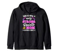 Roulette THIS IS HOW A REALLY STRONG ROULETTE MOM Funny Zip Hoodie