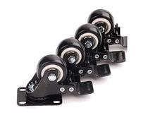 Roulettes de chaise 1,5"/40 mm, roulettes de chaise en acier robuste pouvant rter 110 lb, roulettes en caoutchouc pour chaise de bureau ou canapé