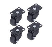 Roulettes de chaise en nylon de 5 cm, double roulement, capacité de charge de 300 kg, lot de 4, roulettes en caoutchouc robustes et antidérapantes.