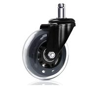 Roulettes pivotantes de 7,6 cm pour chaise de bureau, robustes, adaptées à tous les sols, universelles