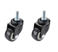 Roulettes pivotantes M8 pour chaise de bureau, 1,5 pouce, silencieuses, pivotantes, en caoutchouc, de remplacement, souples et sûres, pour quincaillerie de meubles (sans frein, 1 pièce)