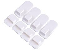 Rouloudun 4Pcs Remote Control Holder Hook TV Air Conditioner Remote Control Wall Self Adhesive Hook Wall Mount Storage Sticky Hook for Home and Office