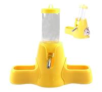Rouloudun Hamster Water Bottle With Stand Non Drip 80ML Guinea Pig Water Bottle and 2 Food Dispensers Free Standing Automatic Dispenser for Small Animals Hamster With Stand