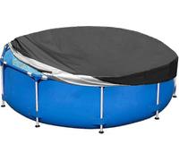 Round 244cm Above Ground Pool Cover, Waterproof & Dustproof Foldable Winter Swimming Pool Cover, TCGG Pool Cover for Outdoor Pools