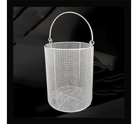 Round 304 Stainless Steel Sterilization Basket, Instrument Sterilization Baskets with Handle,Medical Sterilization Tray,Mesh Perforated Disinfection Baskets,for Hospital, WWFKWEMK, 30 * 30 * 0.4cm