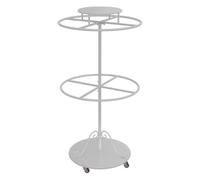 Round 360 Degree Rotating Garment Rack with Top Shelf, Heavy Duty Freestanding Clothing Rack on 4 Wheels, Portable Clothes Display Stand for Retail & Home Closet Storage