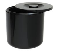 Round 4 Litre Ice Bucket with Lid Black Bar Ice Pub Drink Catering Restaurant