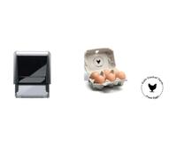 Round 40mm Personalised Egg Box Stamp - Black Ink