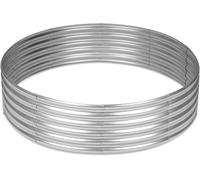 Round 60x29cm Galvanized Raised Garden Beds Outdoor, Steel Fire Pit Ring Flower Planter Large Metal Above Ground Boxes Kit for Gardening Vegetables Outside