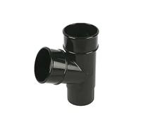 Round 68mm DOWNPIPE 112 Branch Y Junction Piece-Gutteing Pipes and Fittings| 2 Way Pipe Connector Pack of 1 (Black)