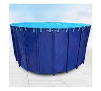 Round Above Ground Canvas Fish Pond Pool - Large 1.2x1M Aquarium with Metal Bracket, Kids' Outdoor Water Tank for Fish & Irrigation (Blue, 1130L Capacity)