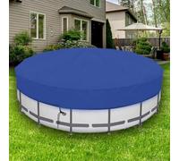 Round Above Ground Pool Cover, Round Pool Cover with Drawstring Design for Easy Installation, Prevent Leaves, Debris and Dust, Tear Resistant Durability Fabric,Blue,3FT/82CM