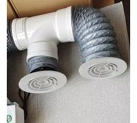 Round ABS Air Vent Grille Cover - Adjustable Louver Exhaust Ventilation Outlet for Bathroom, Kitchen & Office, Wall or Ceiling Mounted, 75/100/125/1(75mm)