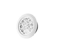 Round ABS Air Vent Grille with Adjustable Shutter and Fly Screen for Ceiling or Wall Duct Ventilation, White, 75mm/100mm/125mm/150mm/200mm