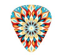 Round Abstract Petals Printed pick set - 12 pieces, thin, medium and thick guitar picks, suitable for guitar, bass, electric guitar and ukulele