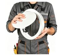 Round Access Panel，Magnetic Loft Hatch，Push Button Opening，Flush Fit Easy-Install，Small Repair Hole Cover, for Ceiling Panels/Plaster Board(Snap-on Type,5in/120mm)