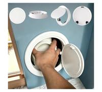 Round Access Panel，Magnetic Loft Hatch，Push Button Opening，Flush Fit Easy-Install，Small Repair Hole Cover, for Ceiling Panels/Plaster Board(Drill/Adhesive,5in/120mm)