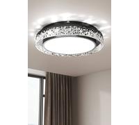 Round Acrylic Flush Mount LED Ceiling in Black The hot sale Black