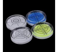 Round Acrylic Spirit Bubble Level for Precision Measuring and Layout Tools, 32mm Circular Design with Fluorescent Yellow-Green Liquid,(3)