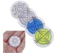 Round Acrylic Spirit Bubble Level for Precision Measuring and Layout Tools, 32mm Circular Design with Fluorescent Yellow-Green Liquid,(2)