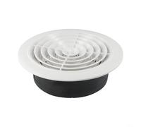 Round Adjustable ABS Wall Ceiling Ventilation Grille Cover, 75-200mm Air Inlet Outlet for Bathroom Office Exhaust (150mm)