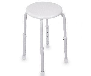 Round Adjustable Stool Strong Lightweight Child Adult Shower Seat Indoor Outdoor
