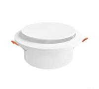 Round Air Diffuser, Adjustable Louvers with Built-in Screen, White ABS Ceiling Vent for Fresh Air Systems, Install Spring Clips for and Commercial HVAC(80)